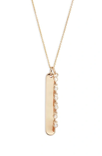 Shop Dana Rebecca Designs Lulu Jack Diamond Bar Pendant Necklace In Yellow Gold