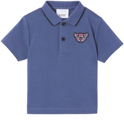 Shop Burberry Blue Hecter Bear Polo