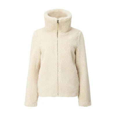 Shop Apparis Tamika Faux Wool Fleece Short Coat In Oat