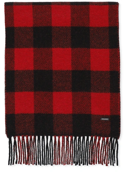 Shop Woolrich Scarfs In Red Check