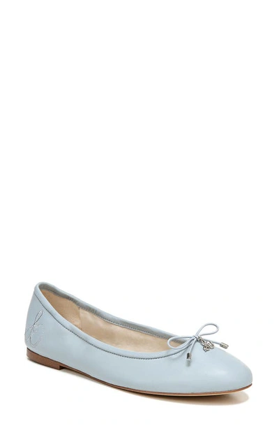 Shop Sam Edelman Felicia Flat In Cloud Blue Leather