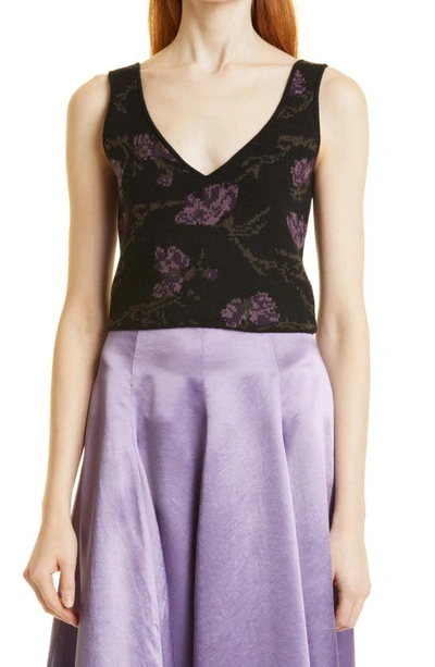 Shop Vince Orchid Wool & Cashmere Sweater Tank In 001blk-black