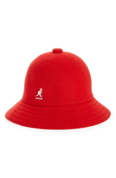 Shop Kangol Casual Wool Blend Bucket Hat In Red