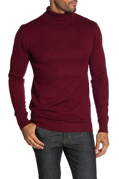 Shop X-ray Xray Turtleneck Pullover Sweater In Oxblood