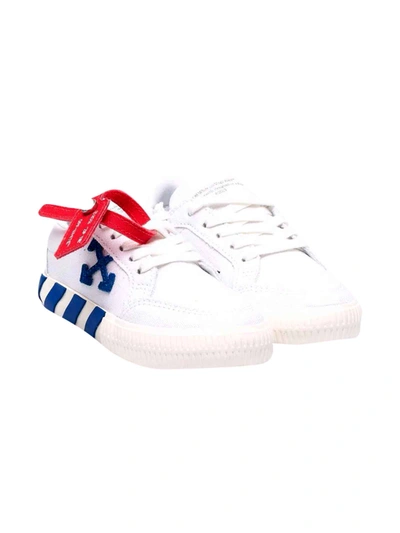 Shop Off-white White Sneakers In Bianco/blu