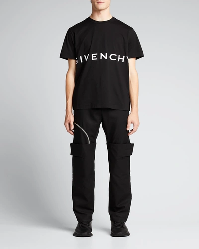 Shop Givenchy Men's 4g Logo T-shirt In Black