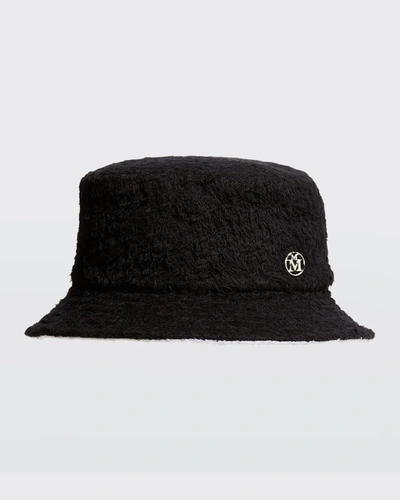 Shop Maison Michel Jason Reversible Bucket Hat In Black/white