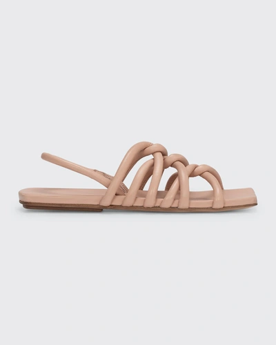 Shop Marsèll Knotted Square-toe Sandals In Flesh