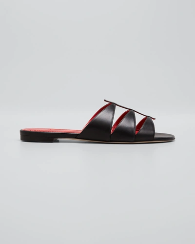 Shop Manolo Blahnik Noorasan 10mm Cutout Sandals In Blck0015bred6208