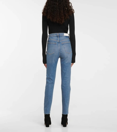 Shop Re/done 90s Ultra High-rise Skinny Jeans In Broken Through