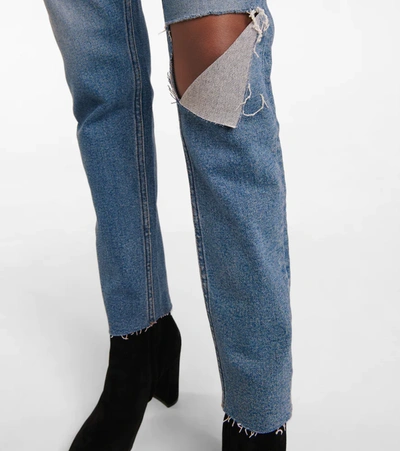 Shop Re/done 90s Ultra High-rise Skinny Jeans In Broken Through