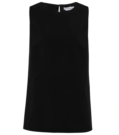 Shop Max Mara Vals Wool-blend Tank Top In Nero