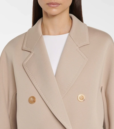 Shop Max Mara Madame2 Jersey Coat In Albino