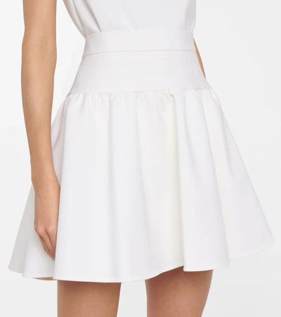 Shop Max Mara Maesa Wool-blend Miniskirt In Bianco
