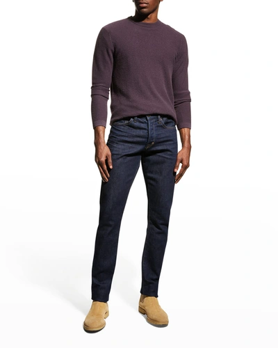 Shop Vince Men's Boiled Cashmere Crew Sweater In Shadow Mountain