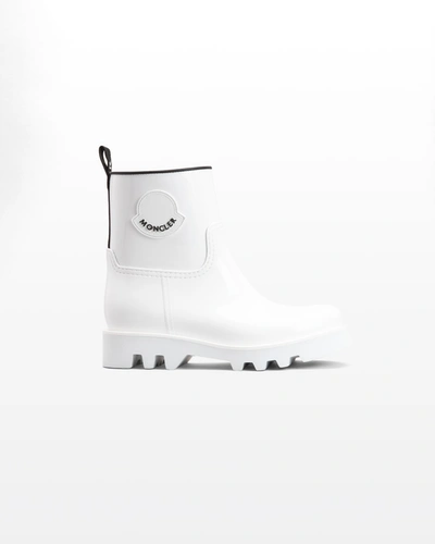 Shop Moncler Ginette Waterproof Rubber Rain Boots In White