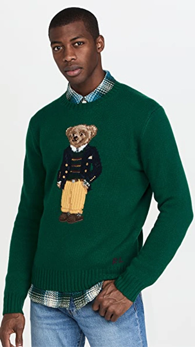 Polo Ralph Lauren Preppy Bear Crew Knit Green | ModeSens