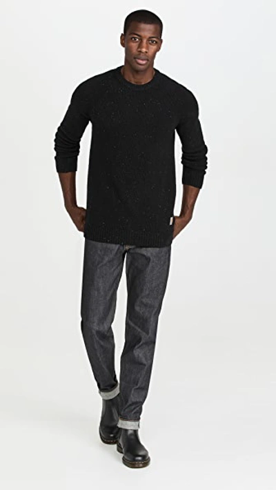 Shop Carhartt Anglistic Sweater Speckled Black