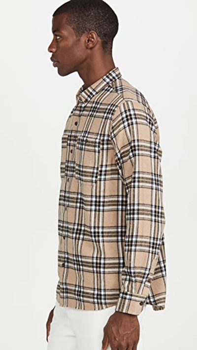 Shop Banks Journal Vanish Long Sleeve Shirt In Bone