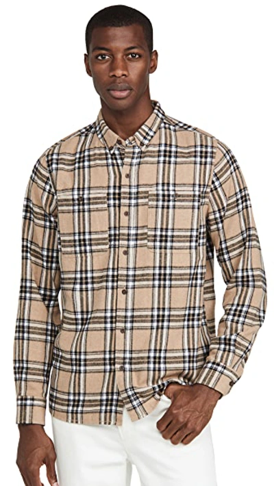 Shop Banks Journal Vanish Long Sleeve Shirt In Bone