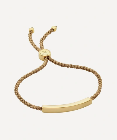 Shop Monica Vinader Gold Plated Vermeil Silver Linear Cord Friendship Bracelet