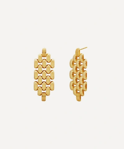 Monica Vinader X Doina 18ct Gold Plated Vermeil Silver Chain Cocktail Earrings In Gold