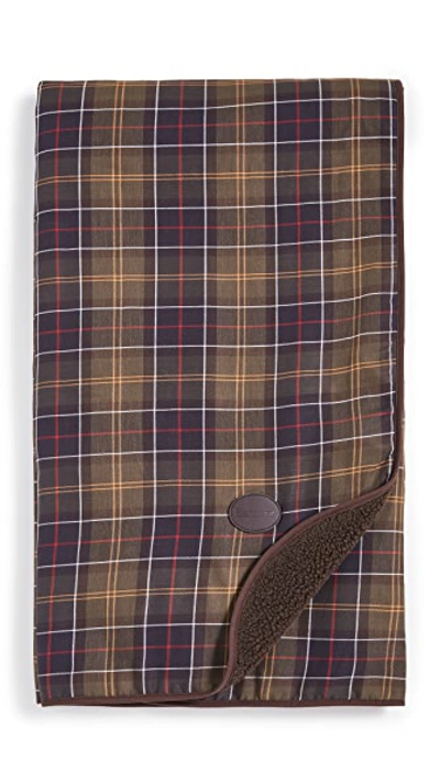 Shop Barbour Large Dog Blanket Classic Tartan/ Brown One Size