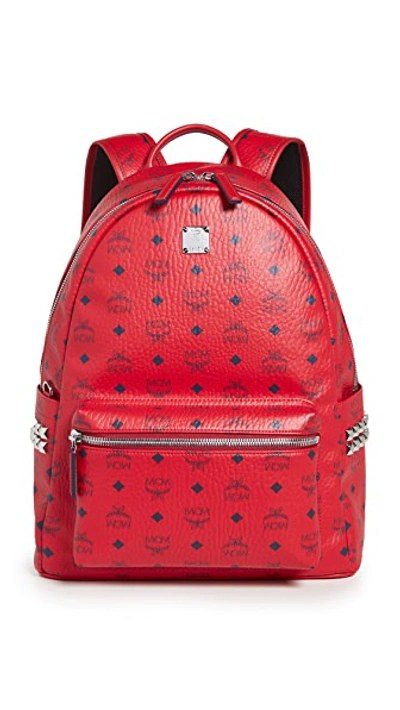 Stark vinyl backpack MCM Red in Vinyl - 32802503