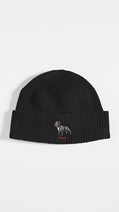 Polo Ralph Lauren French Bulldog Cuff Hat In Black | ModeSens