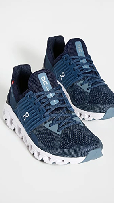 On Cloudswift Mesh Running Trainers In Denim/midnight