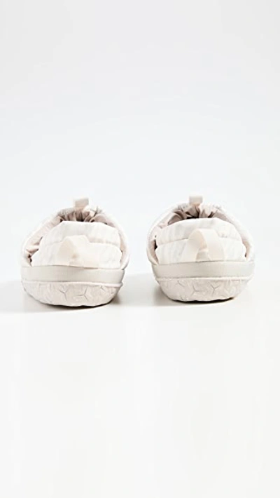 Shop The North Face Nuptse Mules In Silver Grey/wooden Tiger Print