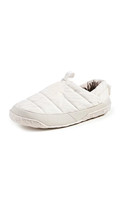 Shop The North Face Nuptse Mules In Silver Grey/wooden Tiger Print
