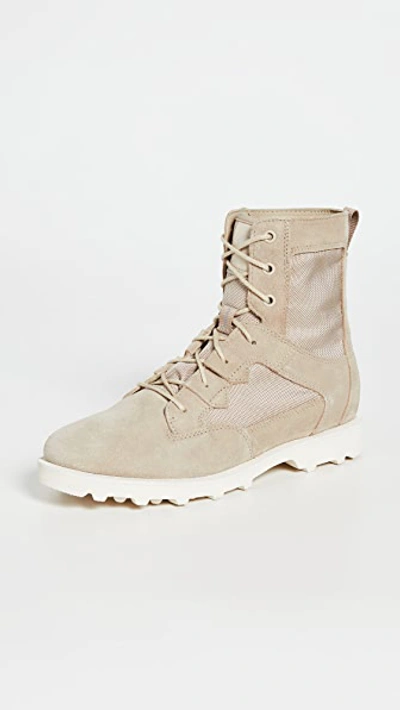 Shop Sorel Caribou Otm Waterproof Suede Boots In Ancient Fossil