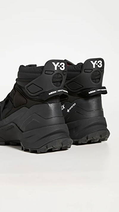 Shop Y-3 Terrex Swift R3 Gtx Sneakers In Black/black/bolorange