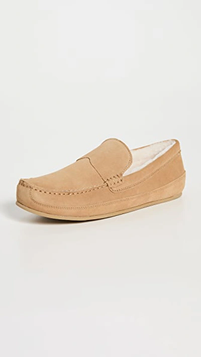 Shop Vince Gibson Slippers In New Camel