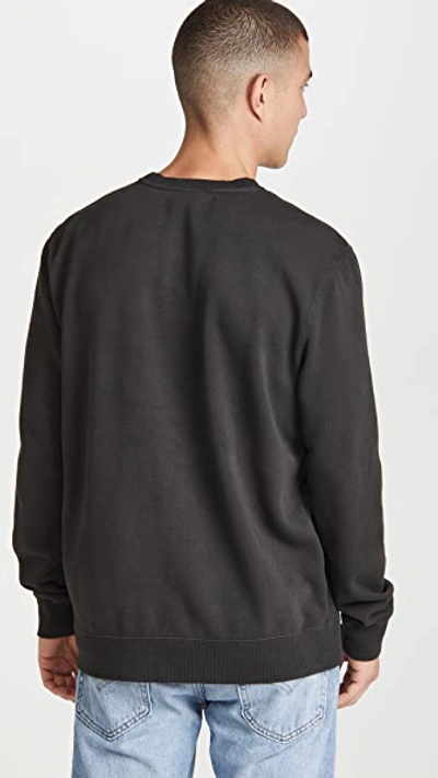 Shop Rvca Cambridge Crew Sweatshirt In Black