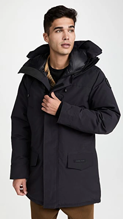 Shop Canada Goose Langford Parka Black Label In Navy