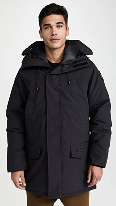 Shop Canada Goose Langford Parka Black Label In Navy