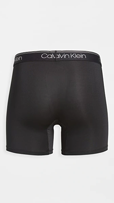 Shop Calvin Klein Underwear Micro Stretch 3-pack Boxer Briefs Black