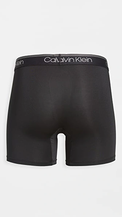Calvin Klein Underwear Microfiber Boxer Briefs In Black