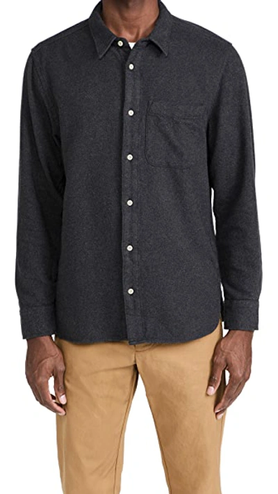 Shop Madewell Perfect Shirt In Black Coal