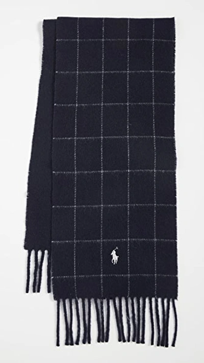 Shop Polo Ralph Lauren Reversible Windowpane Scarf