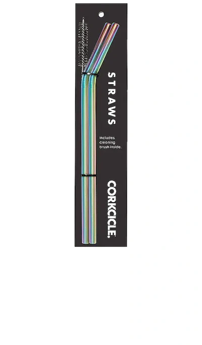 Shop Corkcicle Straw Set In 浅紫