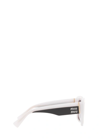 Shop Miu Miu Mu 04ws White Opal Female Sunglasses