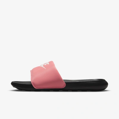 Shop Nike Victori One Women's Slides In Pink Salt,black,white