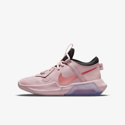 Shop Nike Air Zoom Crossover Big Kids' Basketball Shoes In Pink Glaze,black,magic Ember