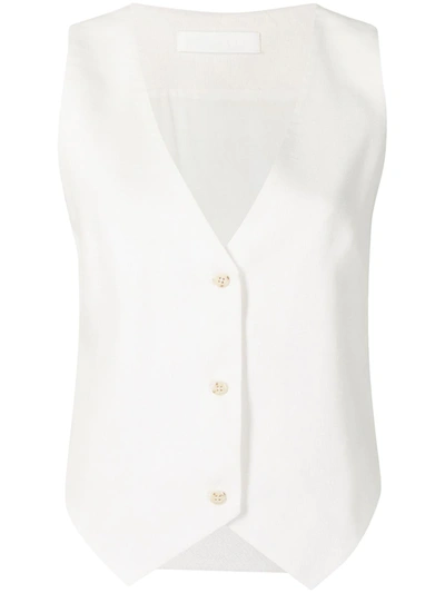 Shop Sir Clemence Buttoned Waistcoat In Weiss