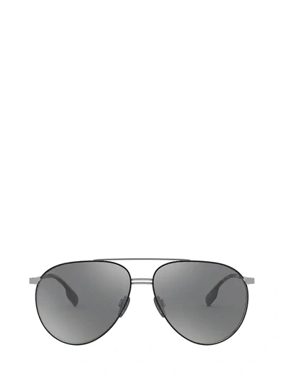 Shop Burberry Sunglasses In Gunmetal / Matte Black