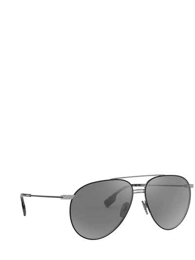 Shop Burberry Sunglasses In Gunmetal / Matte Black