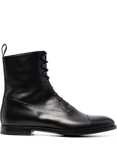 Scarosso Archie Lace-up Boots In Schwarz